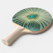 Abstracte Sage Green Fantasy Flower Fractal Art Tafeltennisbatje (Voorkant Gekanteld)