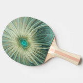 Abstracte Sage Green Fantasy Flower Fractal Art Tafeltennisbatje (Zijkant)