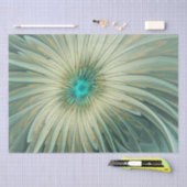 Abstracte Sage Green Fantasy Flower Fractal Art Tissuepapier (Craft)