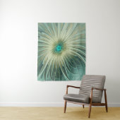 Abstracte Sage Green Fantasy Flower Fractal Art Wandkleed (In situ)