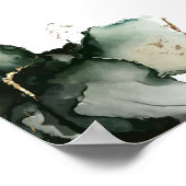 Abstracte Sage Groene Bruiloft Welkom Poster (Hoek)