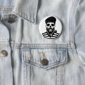 Abstracte Sailor Skull Button (In situ)