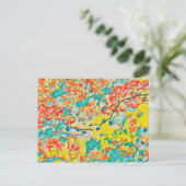 Abstracte Sakura Spring Cherry Blossom Floral Briefkaart (Staand voorkant)