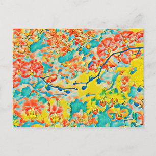 Abstracte Sakura Spring Cherry Blossom Floral Briefkaart