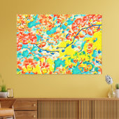 Abstracte Sakura Spring Cherry Blossom Floral Canvas Afdruk (Insitu (Woonkamer))