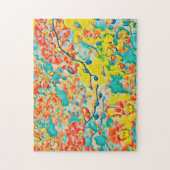 Abstracte Sakura Spring Cherry Blossom Floral Legpuzzel (Verticaal)