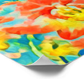 Abstracte Sakura Spring Cherry Blossom Floral Poster (Hoek)