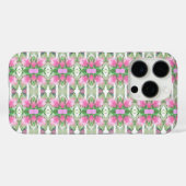 Abstracte salie en roze bloemen cel Case-Mate iPhone case (Achterkant (horizontaal))