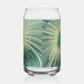 Abstracte saliegroene fantasiebloem fractale kunst blikvorm glas (Rechts)