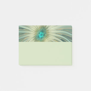 Abstracte saliegroene fantasiebloem fractale kunst post-it® notes