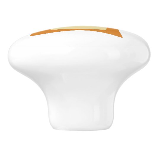 Abstracte samengeperste rechthoeken midden eeuw mo keramische knop (Zijkant)