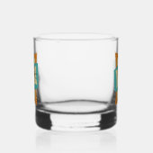 Abstracte samengeperste rechthoeken midden eeuw mo whisky glas (Links)