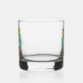 Abstracte samengeperste rechthoeken midden eeuw mo whisky glas (Rechts)