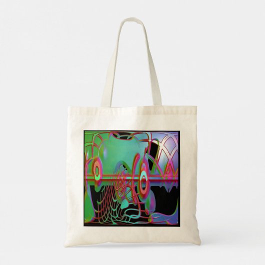 Abstracte samenhorigheid Budget Canvas tas (Achterkant)
