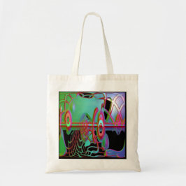 Abstracte samenhorigheid Budget Canvas tas