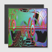 Abstracte Samenhorigheid Magnetische Kaart (Voorkant / Achterkant)