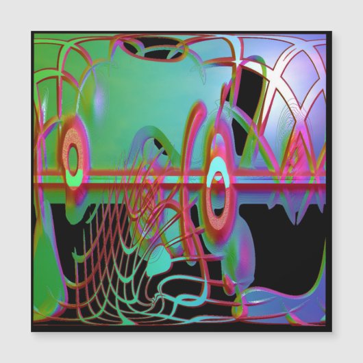 Abstracte Samenhorigheid Magnetische Kaart (Voorkant)