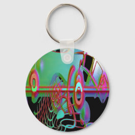 Abstracte samenhorigheid sleutelhanger