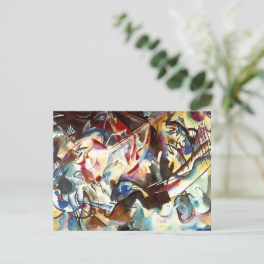 Abstracte samenstelling Kandinsky VI Briefkaart (Staand voorkant)