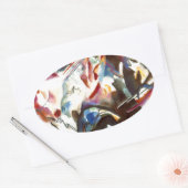 Abstracte samenstelling Kandinsky VI Ovale Sticker (Envelop)