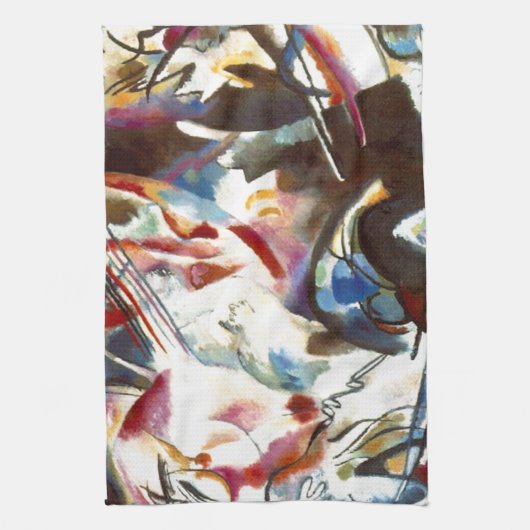 Abstracte samenstelling Kandinsky VI Theedoek (Verticaal)