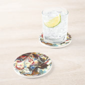 Abstracte samenstelling Kandinsky VI Zandsteen Onderzetter (Zijkant)