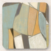 Abstracte samenstelling met gedempte kleuren bier onderzetter (Voorkant)