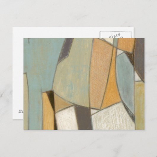 Abstracte samenstelling met gedempte kleuren briefkaart (Voorkant / Achterkant)