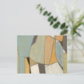 Abstracte samenstelling met gedempte kleuren briefkaart (Staand voorkant)