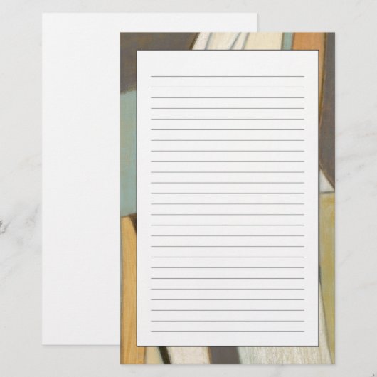 Abstracte samenstelling met gedempte kleuren briefpapier (Voorkant / Achterkant)