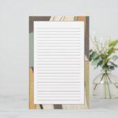 Abstracte samenstelling met gedempte kleuren briefpapier (Staand voorkant)