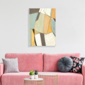 Abstracte samenstelling met gedempte kleuren canvas afdruk (Insitu (Woonkamer))