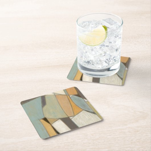 Abstracte samenstelling met gedempte kleuren kartonnen onderzetters (Insitu)