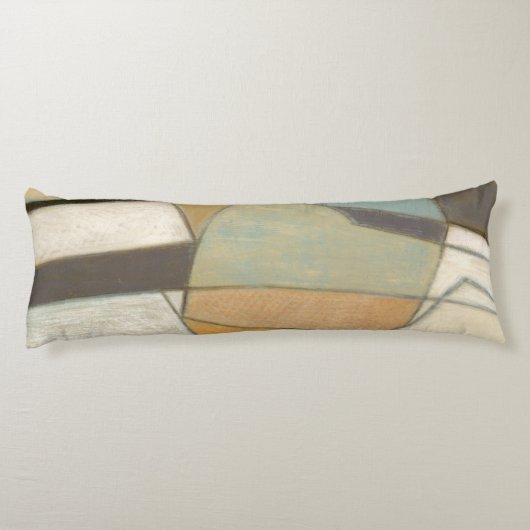 Abstracte samenstelling met gedempte kleuren lichaamskussen (Achterkant)