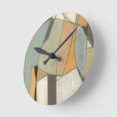 Abstracte samenstelling met gedempte kleuren ronde klok (Hoek)