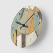 Abstracte samenstelling met gedempte kleuren ronde klok (Hoek)