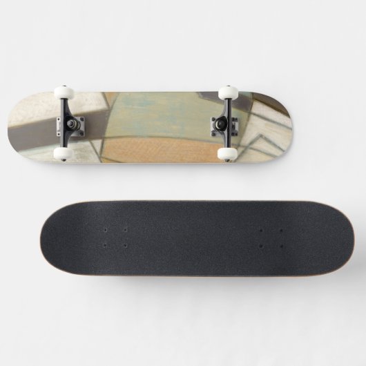 Abstracte samenstelling met gedempte kleuren skateboard (Horizontaal)