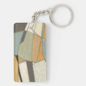 Abstracte samenstelling met gedempte kleuren sleutelhanger (achterkant)