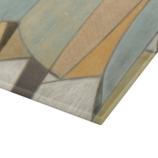 Abstracte samenstelling met gedempte kleuren snijplank (Hoek)