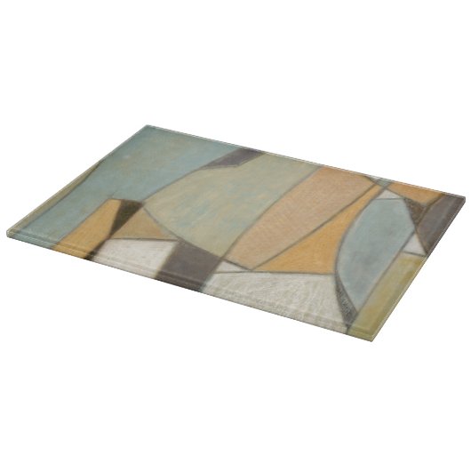 Abstracte samenstelling met gedempte kleuren snijplank (Hoek)