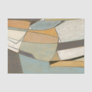 Abstracte samenstelling met gedempte kleuren tissuepapier