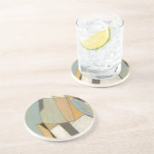 Abstracte samenstelling met gedempte kleuren zandsteen onderzetter (Zijkant)