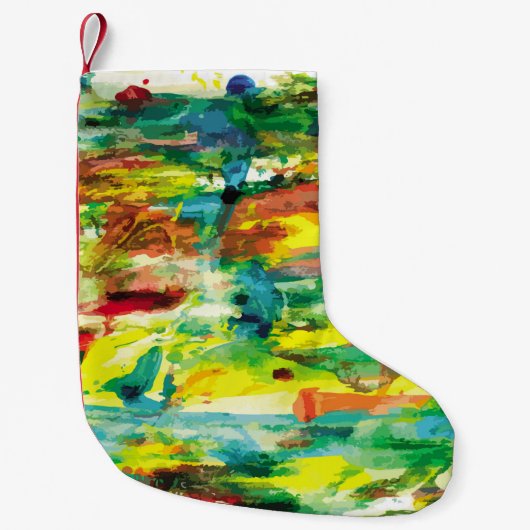 abstracte samenstelling van het schilderij van oli kleine kerstsok (Voorkant)
