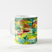 abstracte samenstelling van het schilderij van oli koffiemok (Voorkant links)