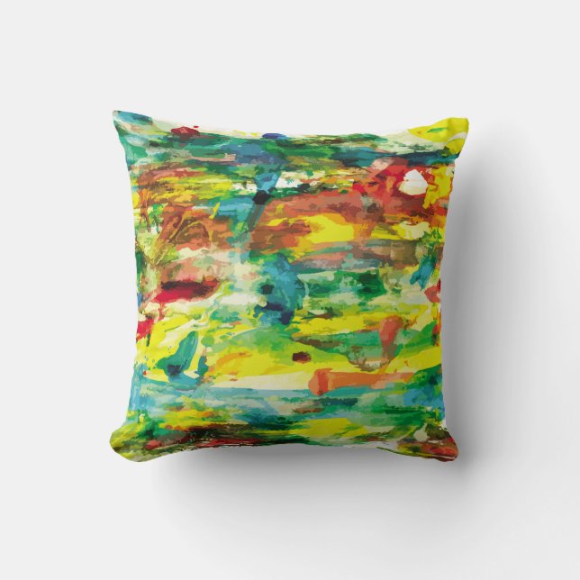 abstracte samenstelling van het schilderij van oli kussen (Voorkant)