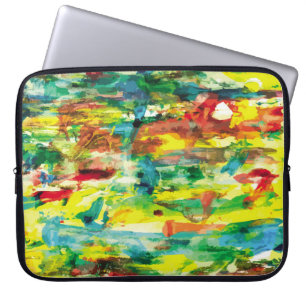 abstracte samenstelling van het schilderij van oli laptop sleeve