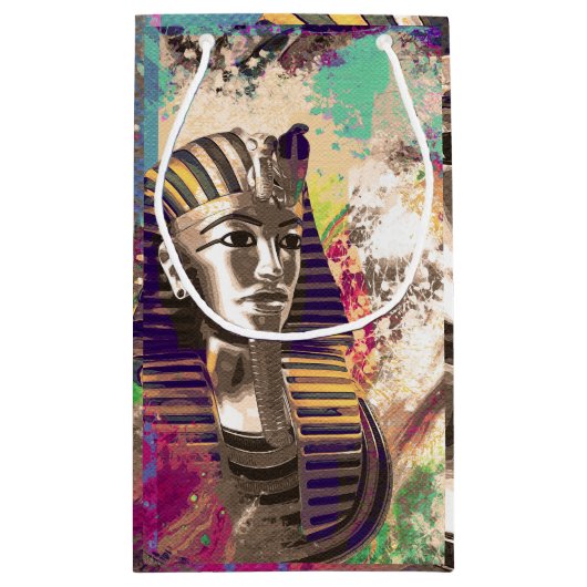 Abstracte samenstelling van King Tut Mask Klein Cadeauzakje (Achterkant)