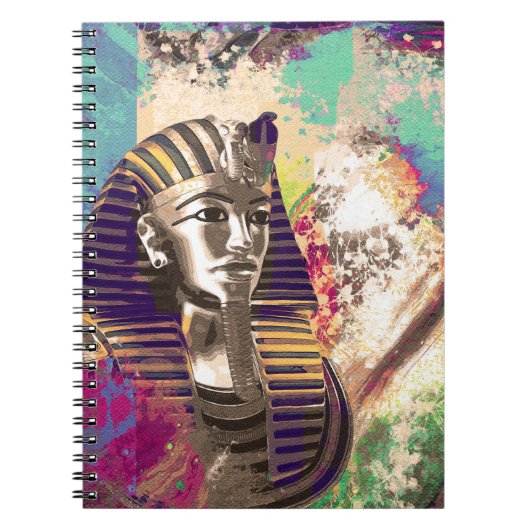 Abstracte samenstelling van King Tut Mask Notitieboek (Voorkant)