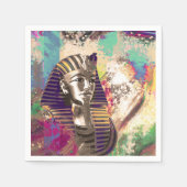 Abstracte samenstelling van King Tut Mask Servet (Voorkant)