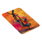 Abstracte Samurai Warrior Silhouet Magneet (Rechterzijde)